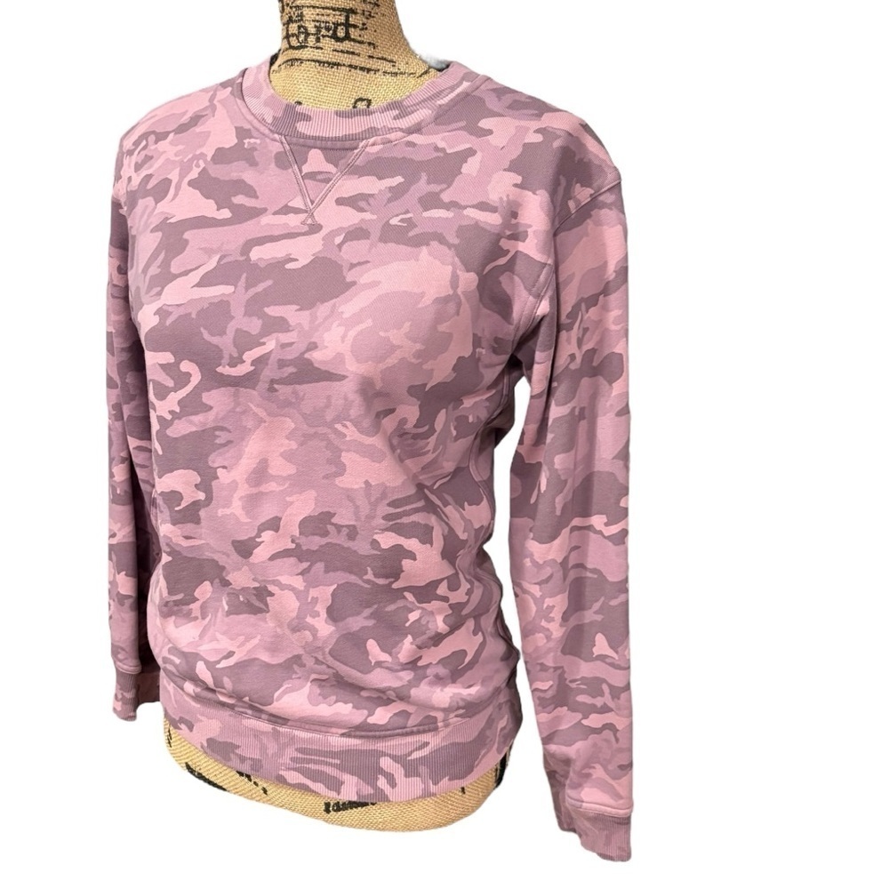 Lululemon All Yours Crew Terry Sweatshirt Pullover Incognito Camo Pink Size 4 - Picture 6 of 7